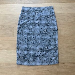 LuLaRoe Cassie Pencil Skirt, gray floral